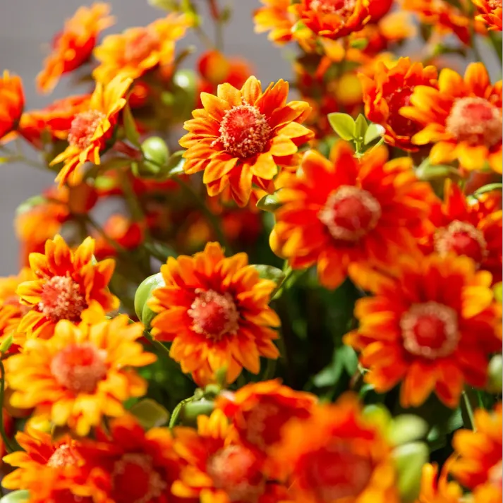 š„Last Day Each- Artificial Outdoor Sunset Mums Flowers - Waterproof, Windproof