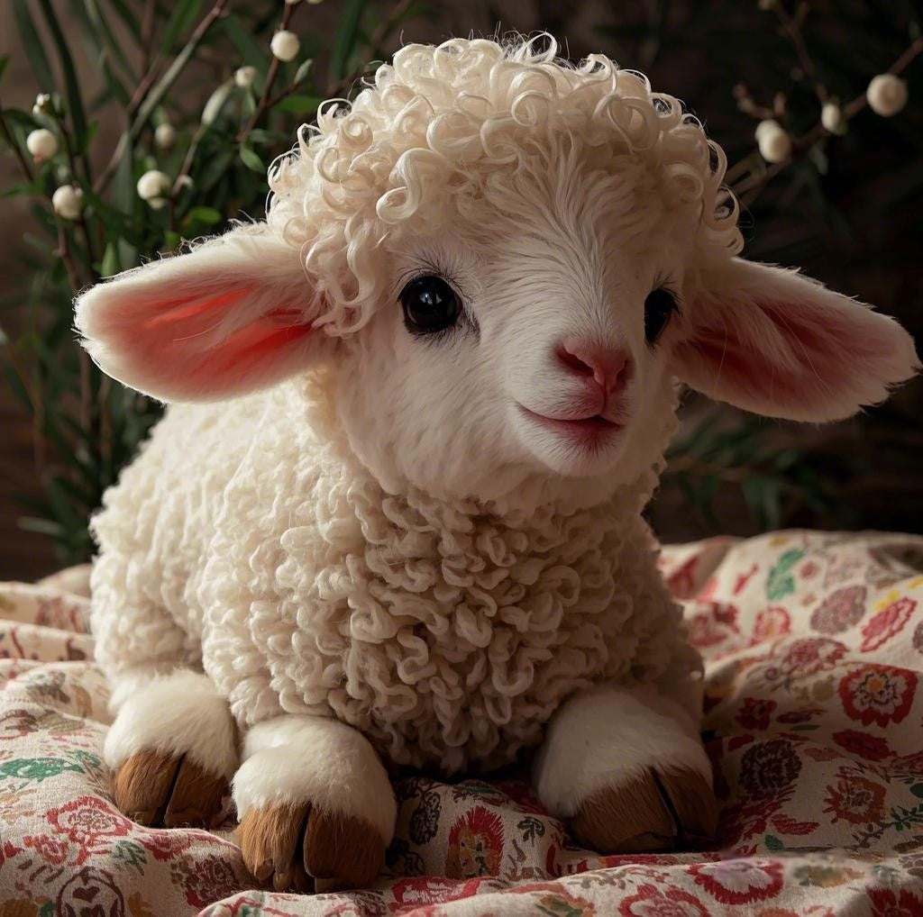 š LambieSoftā¢ Adorable Plush Lamb - Your Cuddly Toy Lamb