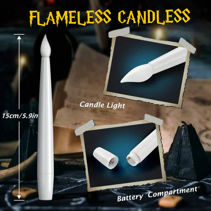 🧙♂️Official Wizarding World Floating Flame Candles🕯️ - Enchanting Halloween & Christmas Decor with Wand Control