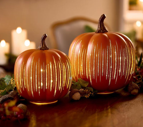 👻Halloween Sale 49% OFF🎃Valerie's Starry Harvest Pumpkin: Limited Edition with Starry Night Design & Celestial Light Show