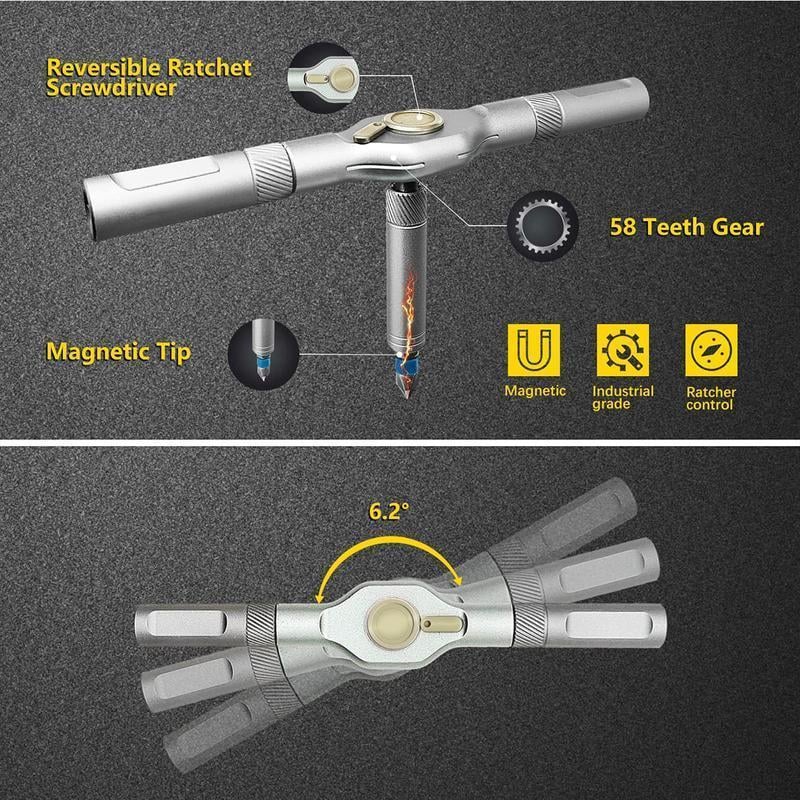 🛠️Multi-Purpose 24-in-1 Magnetic Ratcheting Screwdriver Set - Precision Repair Tool Kit