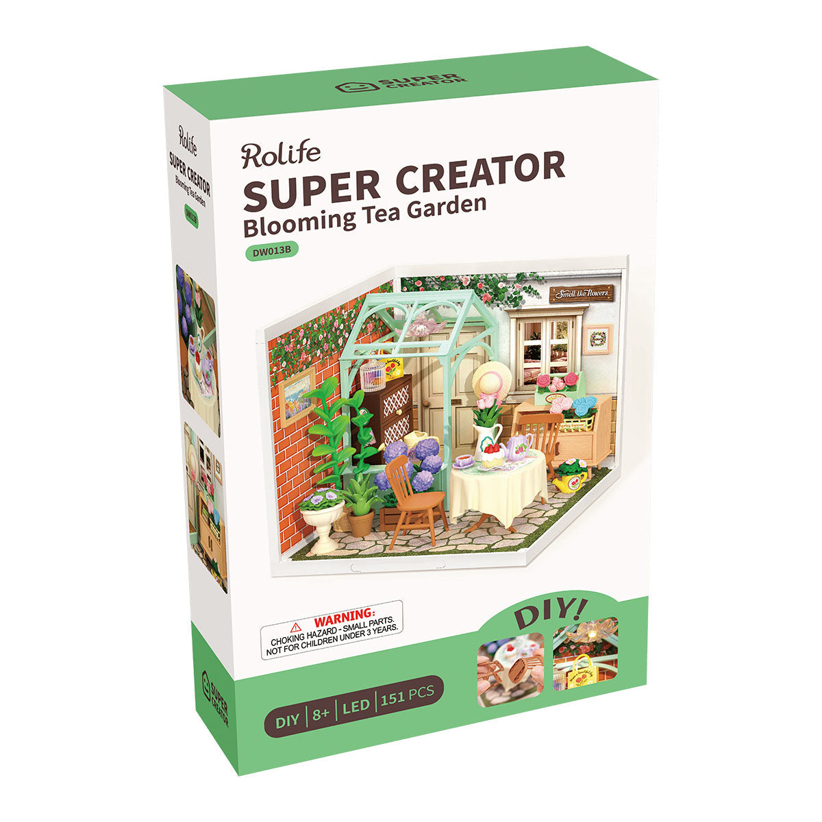 Rolife Blooming Tea Garden DIY Plastic Miniature House DW013B