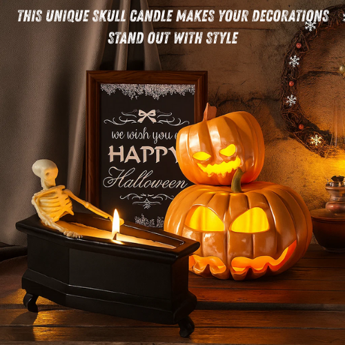 💀 Creative Skull Aroma Bubble Bath Candle🕯️| Halloween Vibe | Haunted House Holiday Decoration