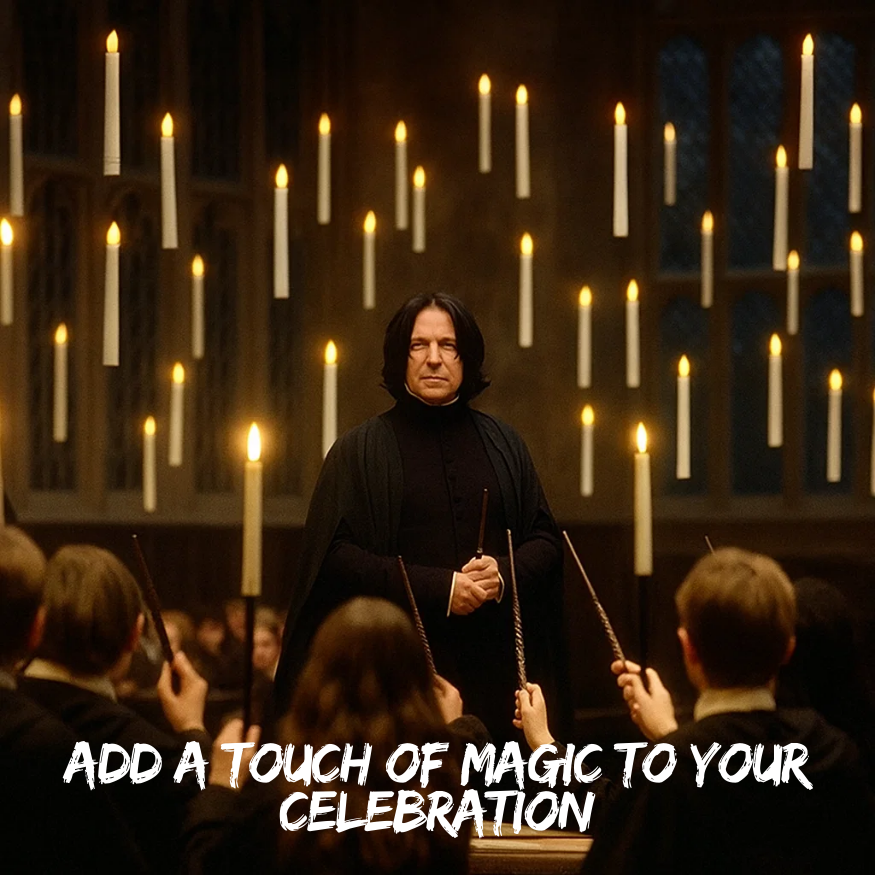 🧙♂️Official Wizarding World Floating Flame Candles🕯️ - Enchanting Halloween & Christmas Decor with Wand Control
