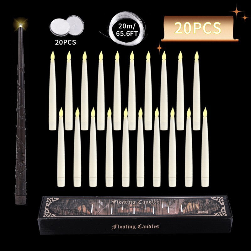 🧙♂️Official Wizarding World Floating Flame Candles🕯️ - Enchanting Halloween & Christmas Decor with Wand Control