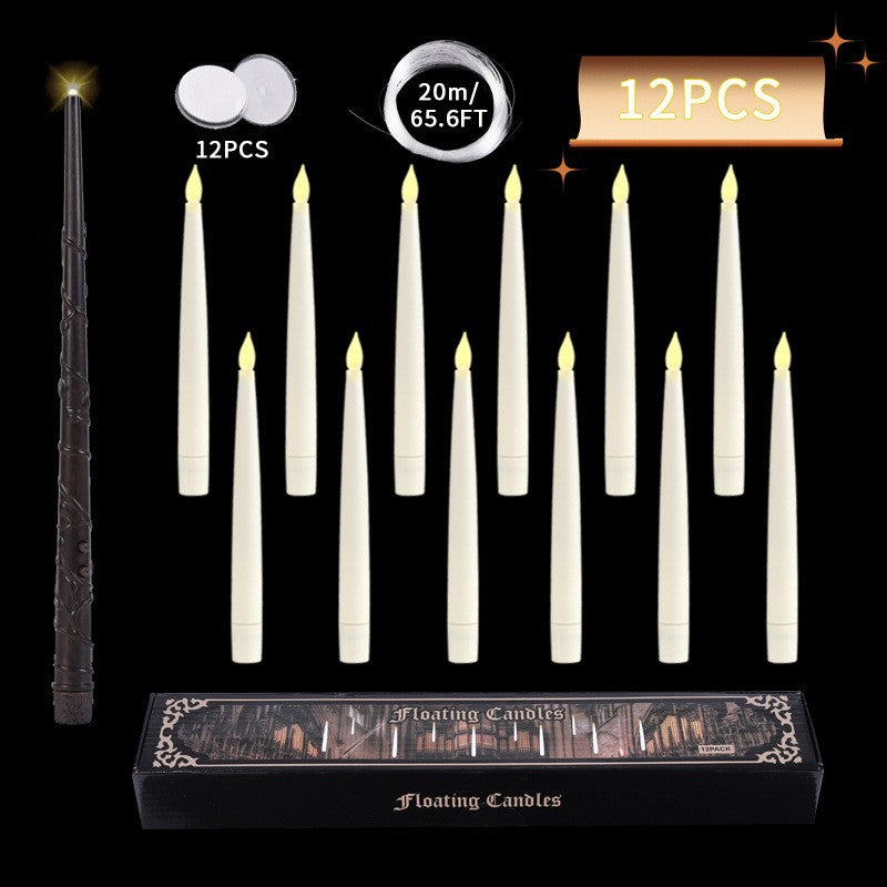 🧙♂️Official Wizarding World Floating Flame Candles🕯️ - Enchanting Halloween & Christmas Decor with Wand Control
