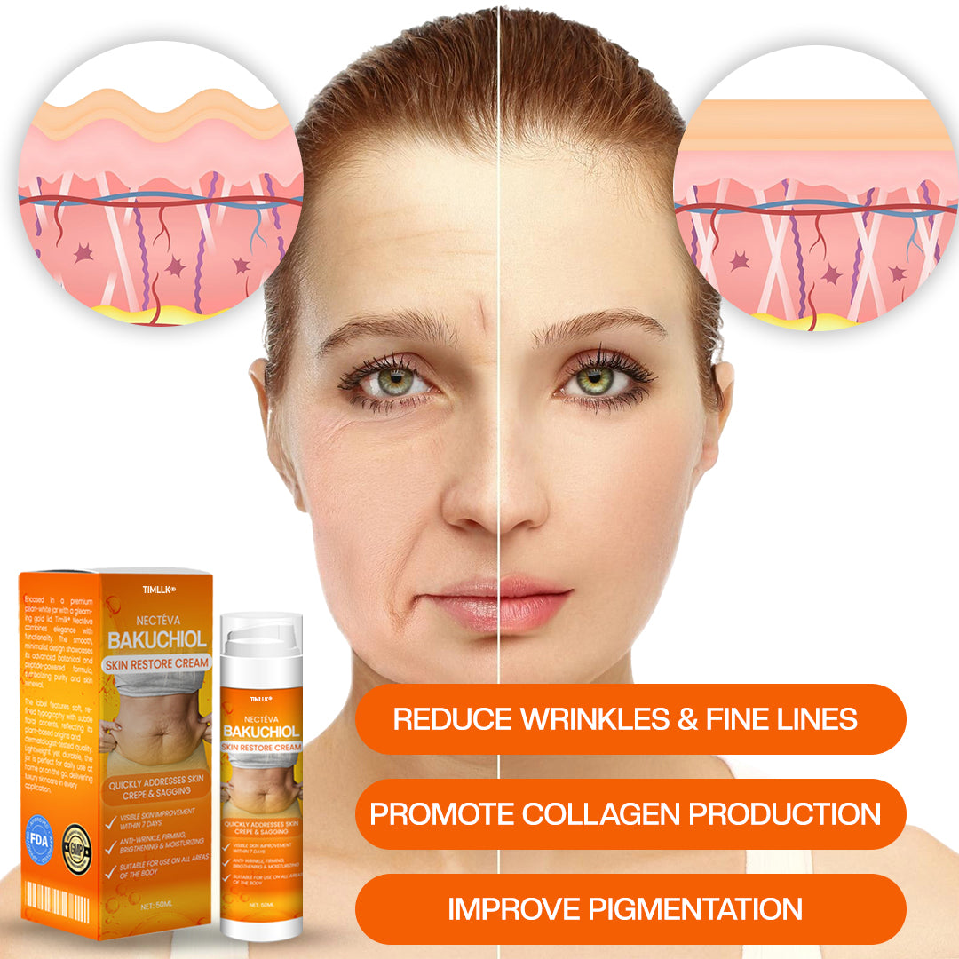 TIMLLK® Nectéva Bakuchiol Skin Restore Cream - (Anti-aging, Hydrating, Skin Firming & Lifting)