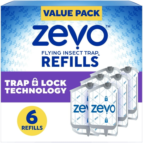 Zevo MAX Bug Catcher & Fly Trap for Indoors - Flying Insect Trap for Gnats, House & Fruit Flies - Use in Any Room - No-Mess Disposal