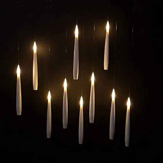 🧙♂️Official Wizarding World Floating Flame Candles🕯️ - Enchanting Halloween & Christmas Decor with Wand Control