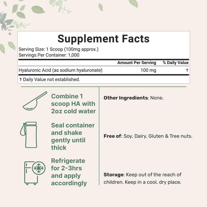 💧Seurico™ Pure Hydrate Hyaluronic Acid Powder