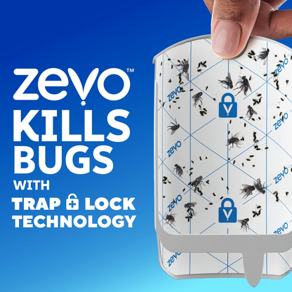 Zevo MAX Bug Catcher & Fly Trap for Indoors - Flying Insect Trap for Gnats, House & Fruit Flies - Use in Any Room - No-Mess Disposal