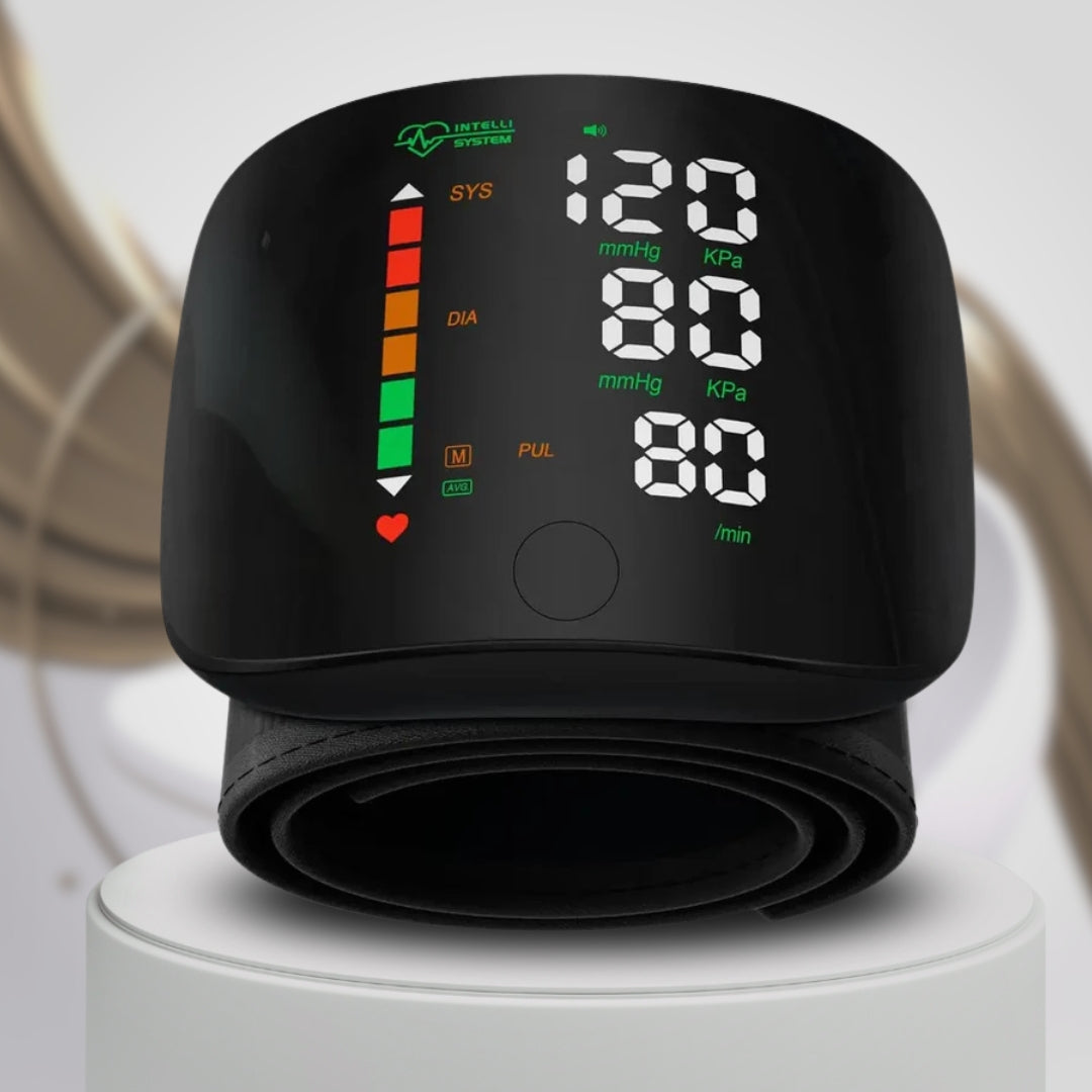 ⌚𝐀𝐮𝐭𝐨𝐦𝐚𝐭𝐢𝐜 𝐖𝐫𝐢𝐬𝐭 𝐁𝐏 𝐌𝐨𝐧𝐢𝐭𝐨𝐫™ - Clinically Accurate w/ Large Backlit Display, Adjustable Cuff, Voice Broadcast & Case