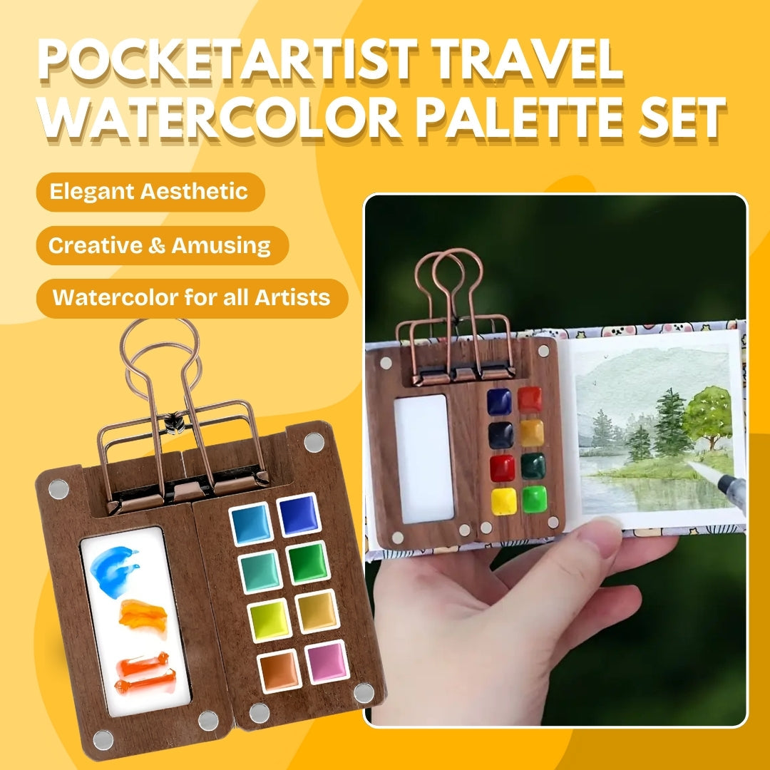 PocketArtists Travel Watercolor Palette Set