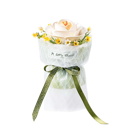 ROKR White Camellia DIY 3D Puzzle Model AF011