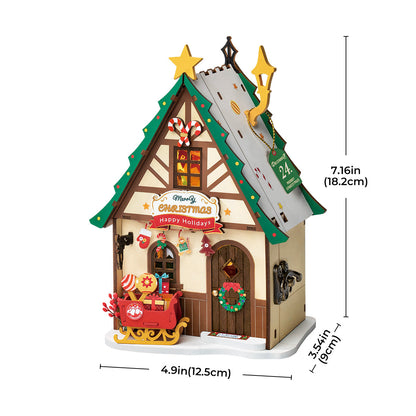 Rolife  Twinkling Christmas House DIY Miniature House DS036