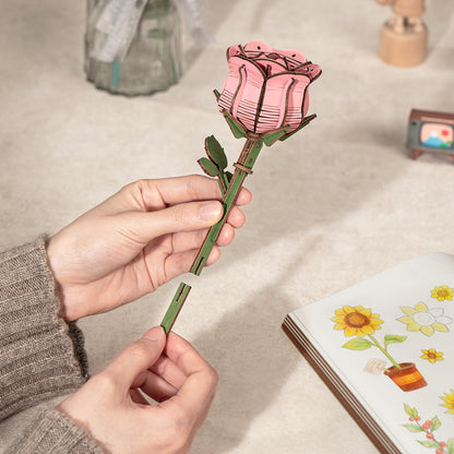 Rowood DIY Wooden Flower Bouquet 3D Wooden Puzzle TW01H