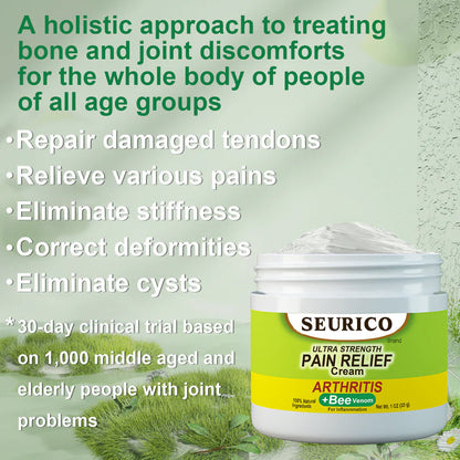 Seurico™ Bee Venom Joint & Bone Therapy Cream (Full Body Recovery, Pure Natural Formula)