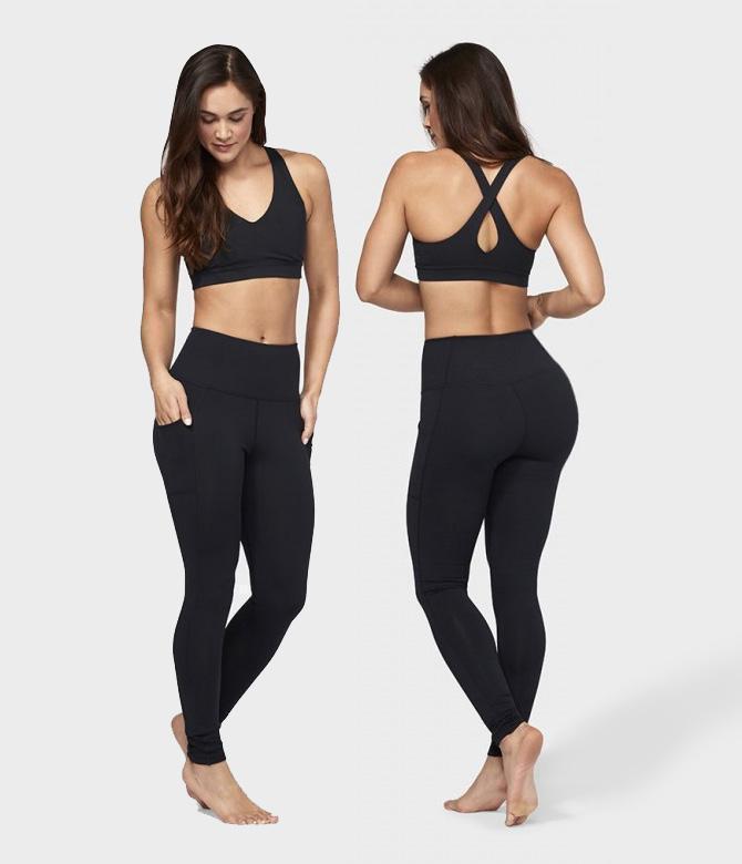 Slimming Workout Compression Leggings with Hidden Pocket