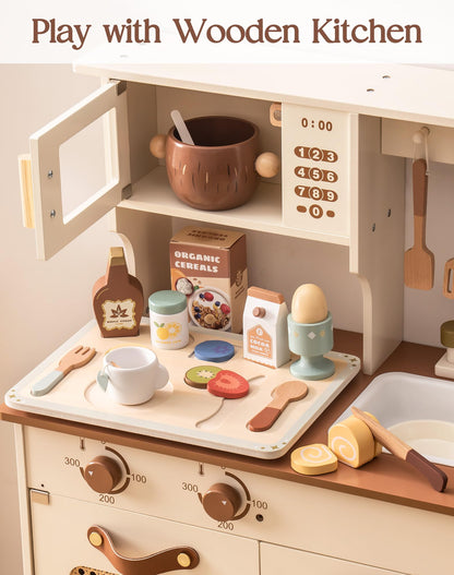 ROBUD Play Food Sets for Kids Kitchen
