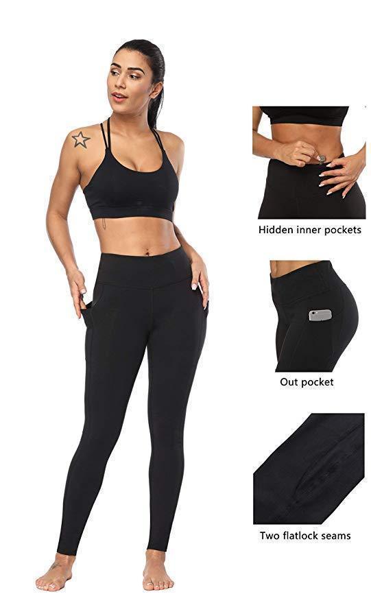 Slimming Workout Compression Leggings with Hidden Pocket