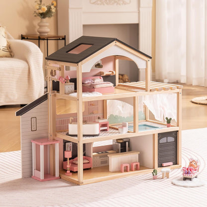 ROBUD Wooden Dollhouse - Florida Black