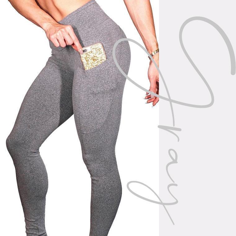 Slimming Workout Compression Leggings with Hidden Pocket