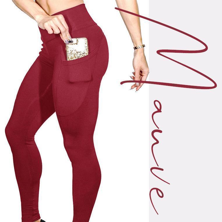 Slimming Workout Compression Leggings with Hidden Pocket