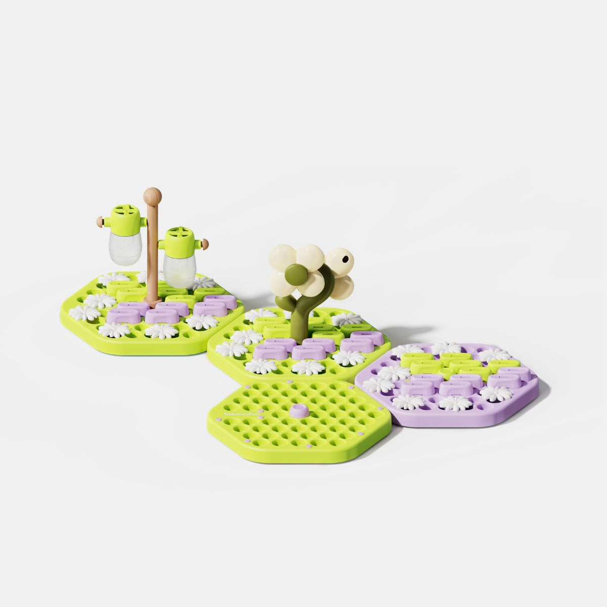Floral Slower Feeders 4 Piece Set