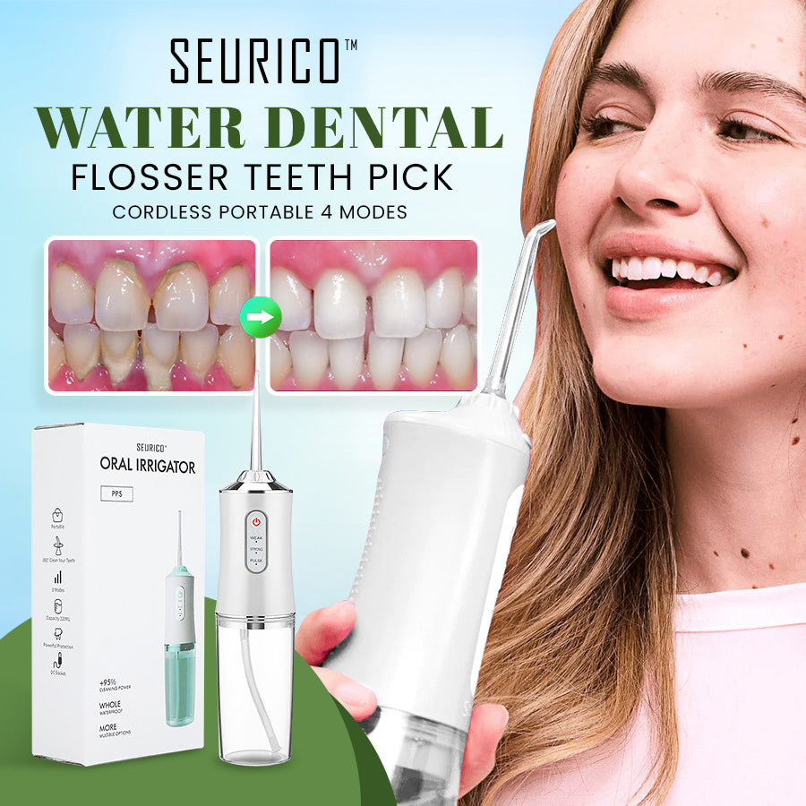 Seurico™ Water Dental Flosser Teeth Pick - Cordless Portable 4 Modes🦷
