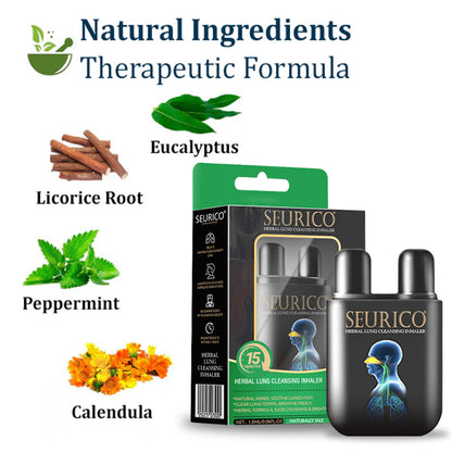 💜✅Official Store Seurico™  herbal lung cleansing inhaler 👨‍⚕️FDA Certification(💝 Cough, wheezing, shortness of breath, sputum, stuffy nose, bronchitis, bronchitis, allergy symptoms, lung discomfort💝)