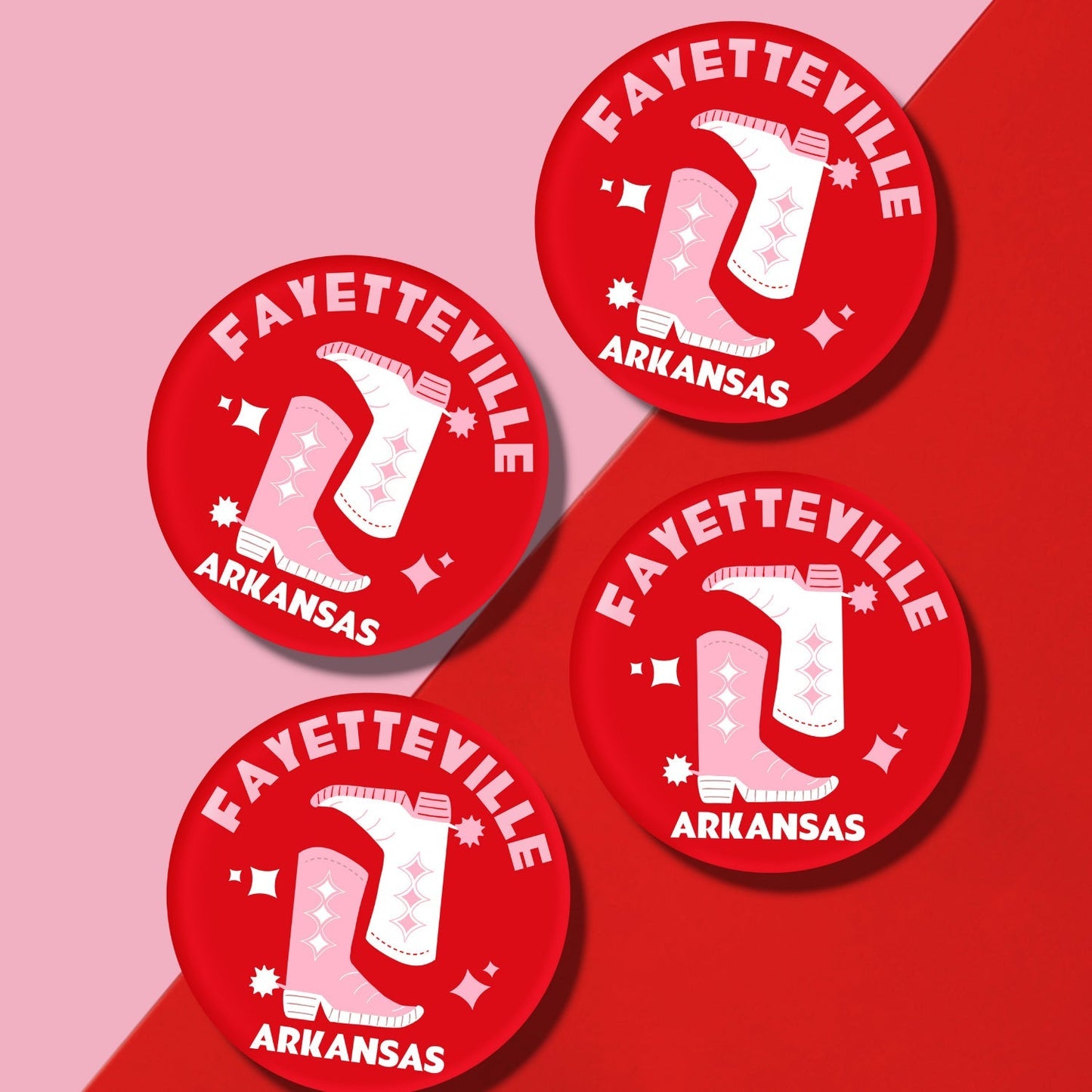 Arkansas Kickoff College Town Acrylic Drink Coasters