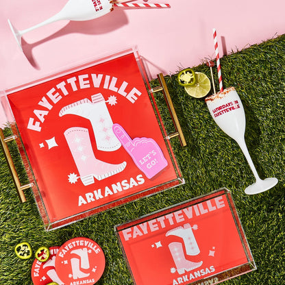 Arkansas Kickoff College Town Small Acrylic Tray