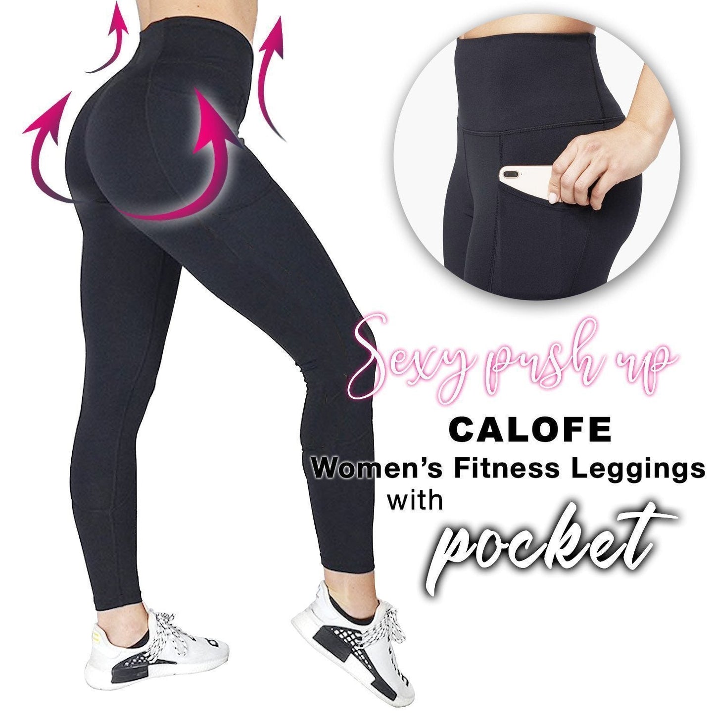 Slimming Workout Compression Leggings with Hidden Pocket