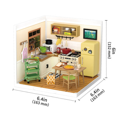 Rolife Happy Meals Kitchen DIY Plastic Miniature House DW008