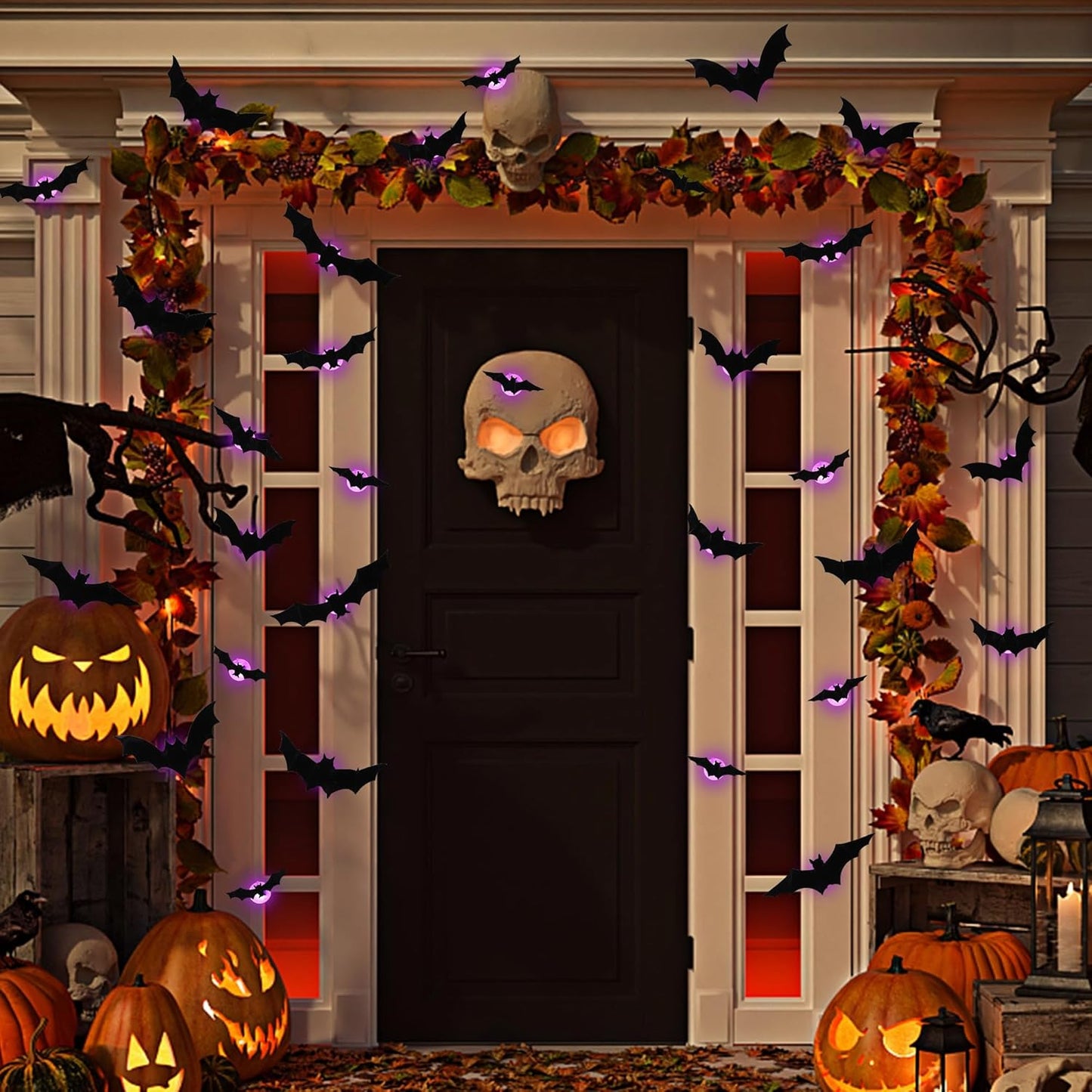 🦇Halloween 3D LED Glowing Bat Wall Decals - Spooky Light-Up Decor