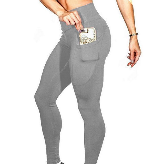 Slimming Workout Compression Leggings with Hidden Pocket