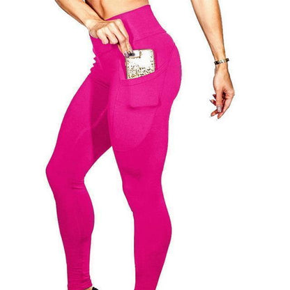 Slimming Workout Compression Leggings with Hidden Pocket